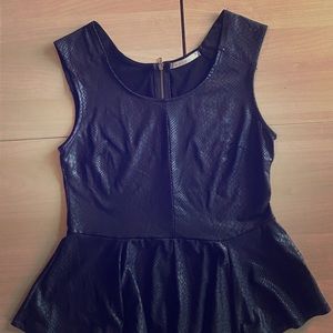 Peplum zip back tank
